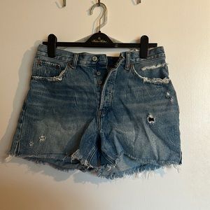 Abercrombie & Fitch High-Rise Denim Shorts - 30